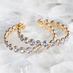 Native Gem ETERNAL LOVE HOOPS- AQUAMARINE